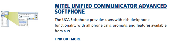 Mitel Unified Communicator Advanced Softphone