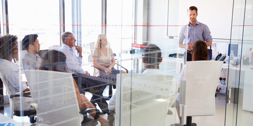 Business meeting in a modern office