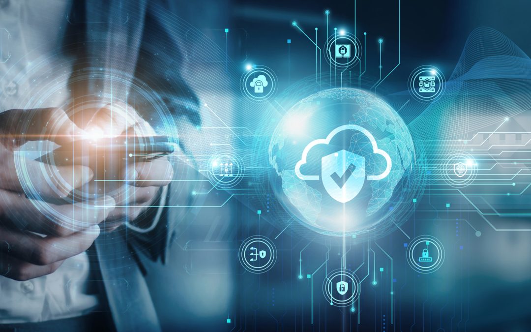 Employees accessing a cloud based network securely.